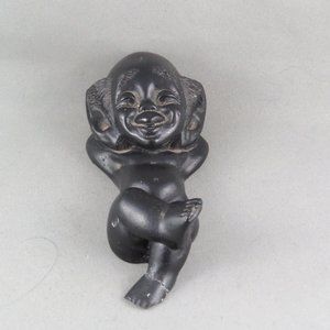 Vintage Coco Joes Tiki - Laying Old Man Menehune - Made with Lava